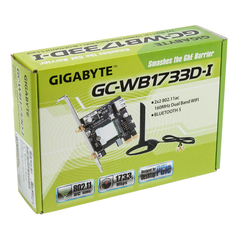 GIGABYTE WB1733D-I, WLAN + Bluetooth 5.0 Adapter PCIe 802.11ac