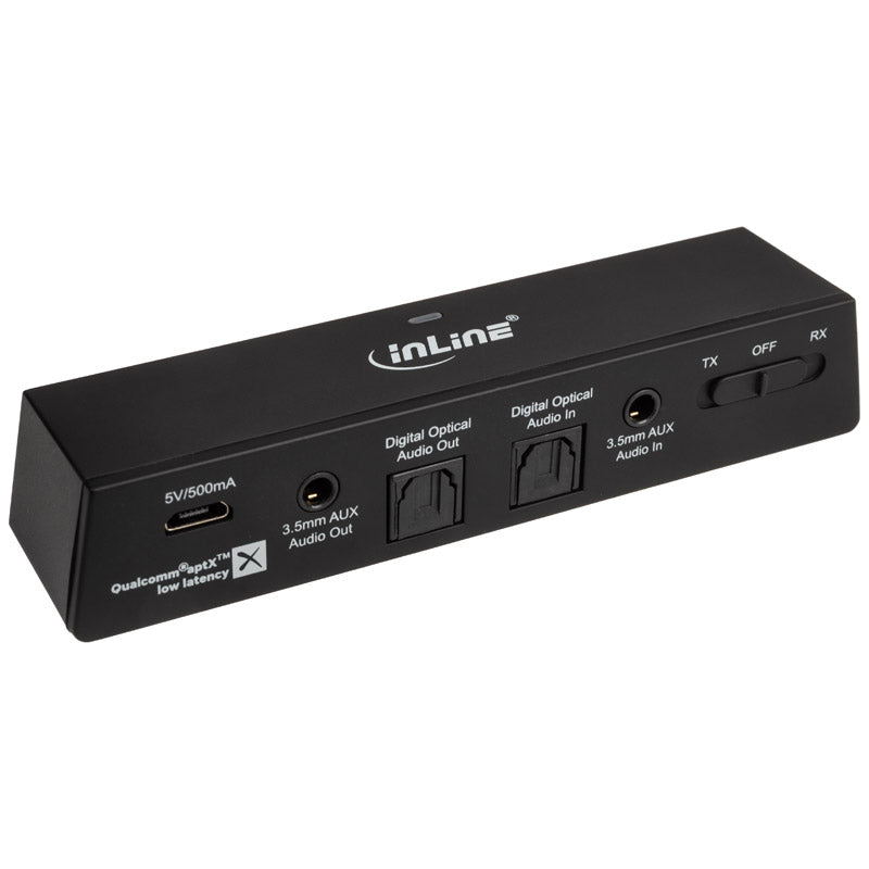 InLine Bluetooth Audio Transceiver, Sender/Empfänger, BT 5.0, aptX - schwarz