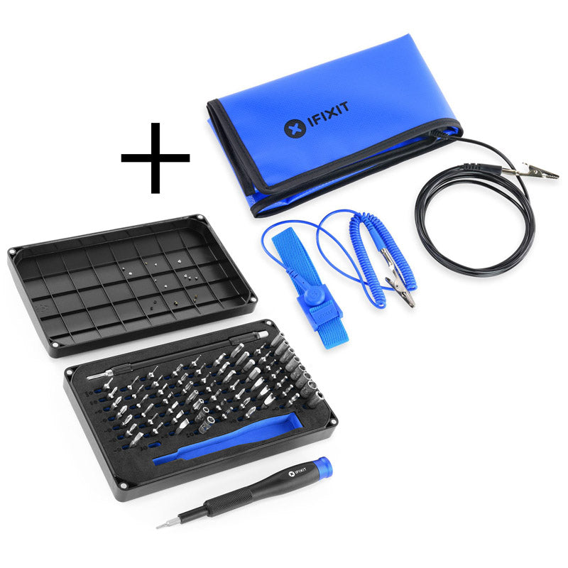 iFixit Mako 64 Bit Driver Kit, Schraubendreher +  faltbare Antistatik-Matte