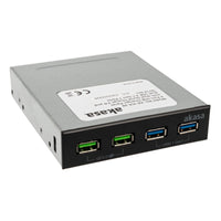 Akasa USB 3.1 Gen2 und Quick Charge Panel 3,5 Zoll - schwarz