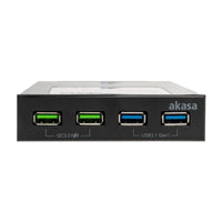 Akasa USB 3.1 Gen2 und Quick Charge Panel 3,5 Zoll - schwarz