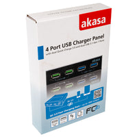 Akasa USB 3.1 Gen2 und Quick Charge Panel 3,5 Zoll - schwarz