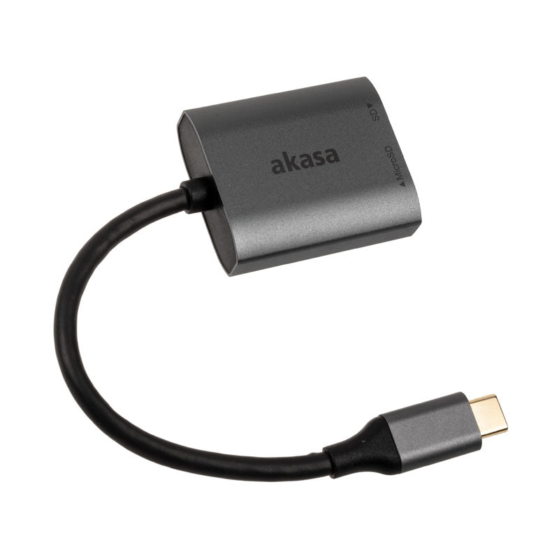 Akasa USB 3.2 Gen1 Type-C Dual Card Reader - silber