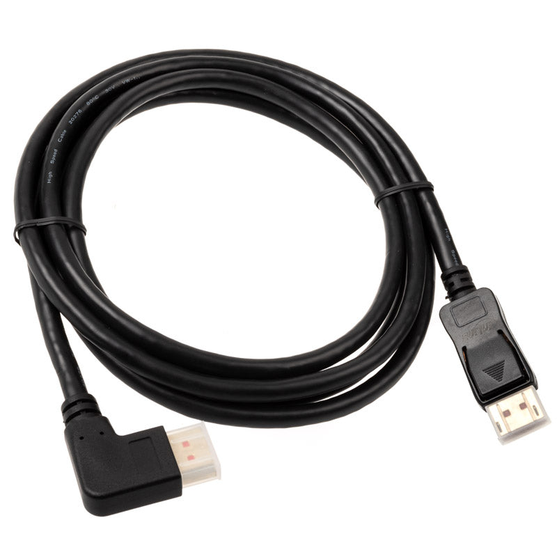 InLine 8K (UHD-2) DisplayPort Kabel, rechts gewinkelt, schwarz - 2m