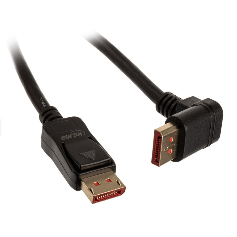 InLine 8K (UHD-2) DisplayPort Kabel, nach oben gewinkelt, schwarz - 2m