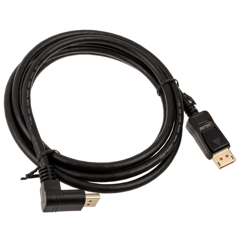 InLine 8K (UHD-2) DisplayPort Kabel, nach unten gewinkelt, schwarz - 2m