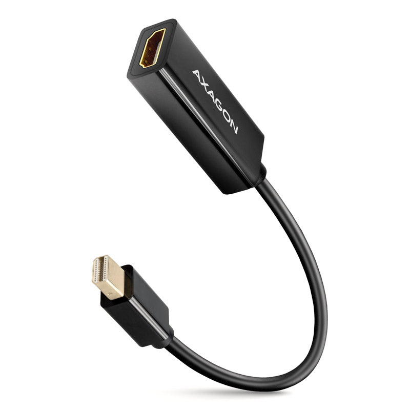 AXAGON RVDM-HI14N Mini-DisplayPort zu HDMI Adapter, 4K/30 Hz, 15 cm lang - schwarz