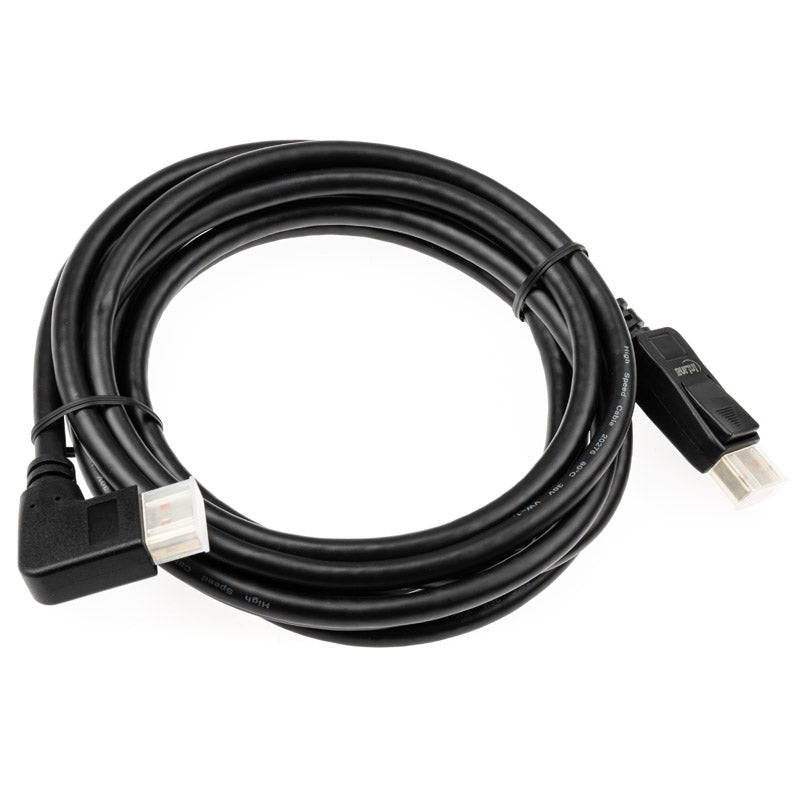 InLine 8K (UHD-2) DisplayPort Kabel, rechts gewinkelt, schwarz - 3m