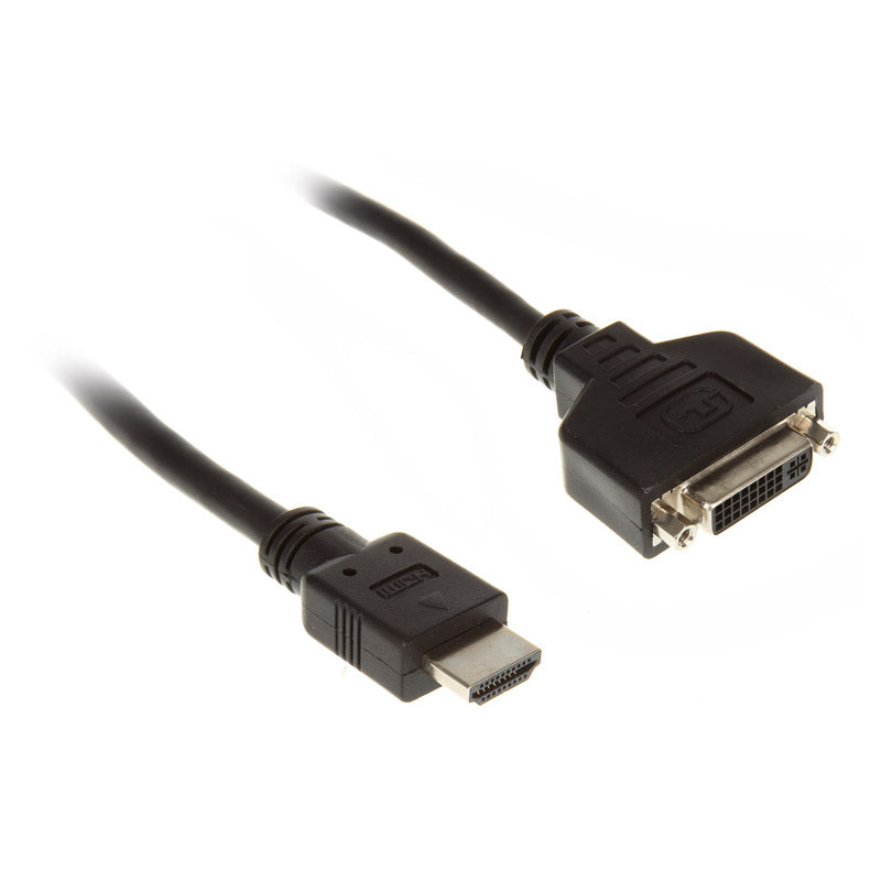 InLine HDMI zu DVI Buchse Adapter Kabel High Speed, schwarz - 0,2m