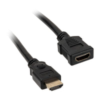 InLine HDMI Verlängerung Stecker / Buchse, schwarz - 2m