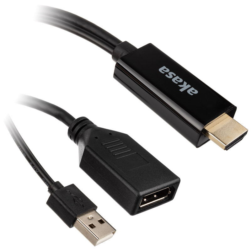 Akasa HDMI zu DisplayPort Adapter Kabel - schwarz