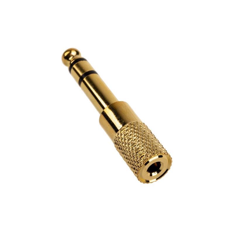 InLine Audio Adapter, 6,3mm Klinke Stecker an 3,5mm Buchse (Stereo) - gold