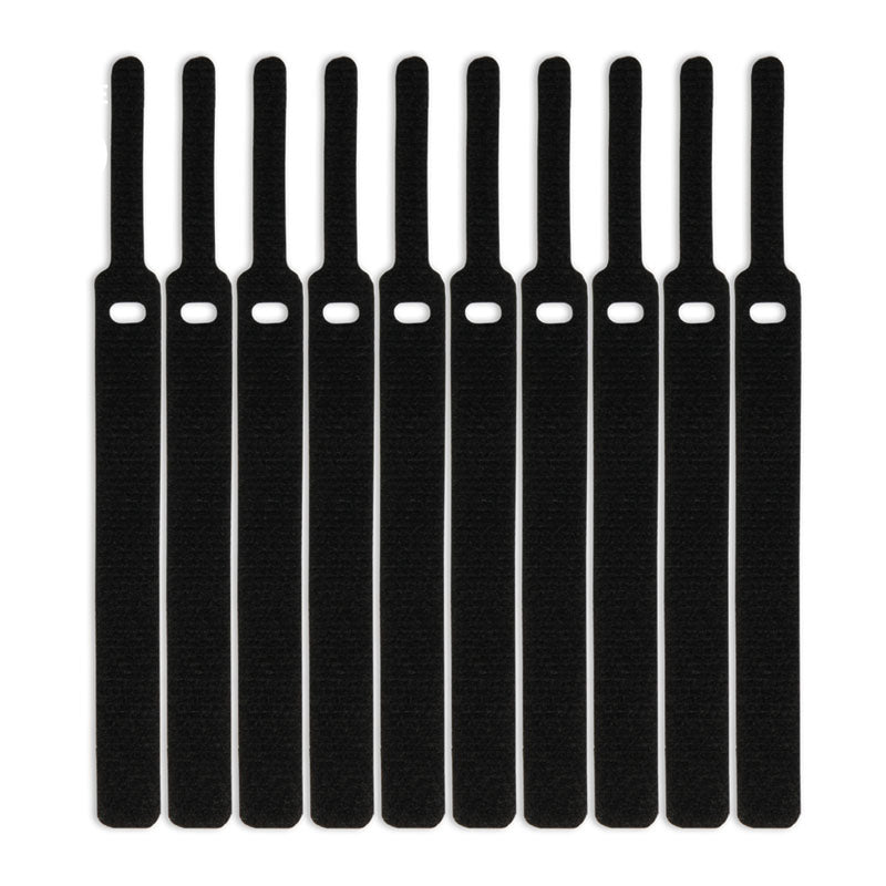 LABEL THE CABLE Basic Klettbinder 10er Set - schwarz