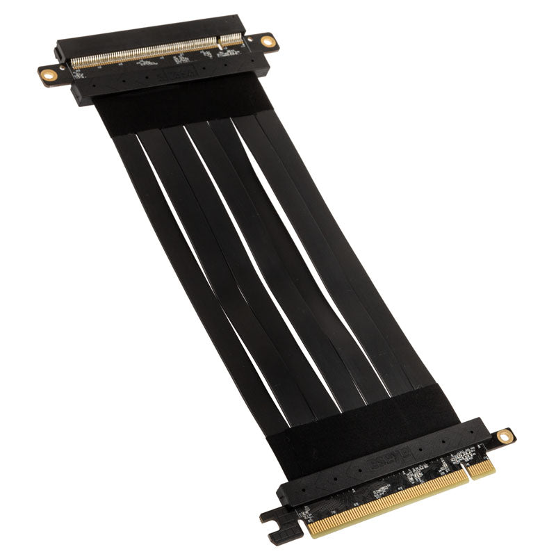 Akasa Riser Black X2 Mark IV, Premium PCIe 4.0 x16 Riser-Kabel, 20 cm - schwarz