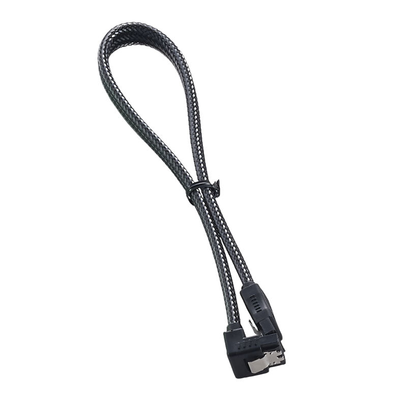 CableMod ModMesh Right Angle SATA 3 Cable 30cm - carbon