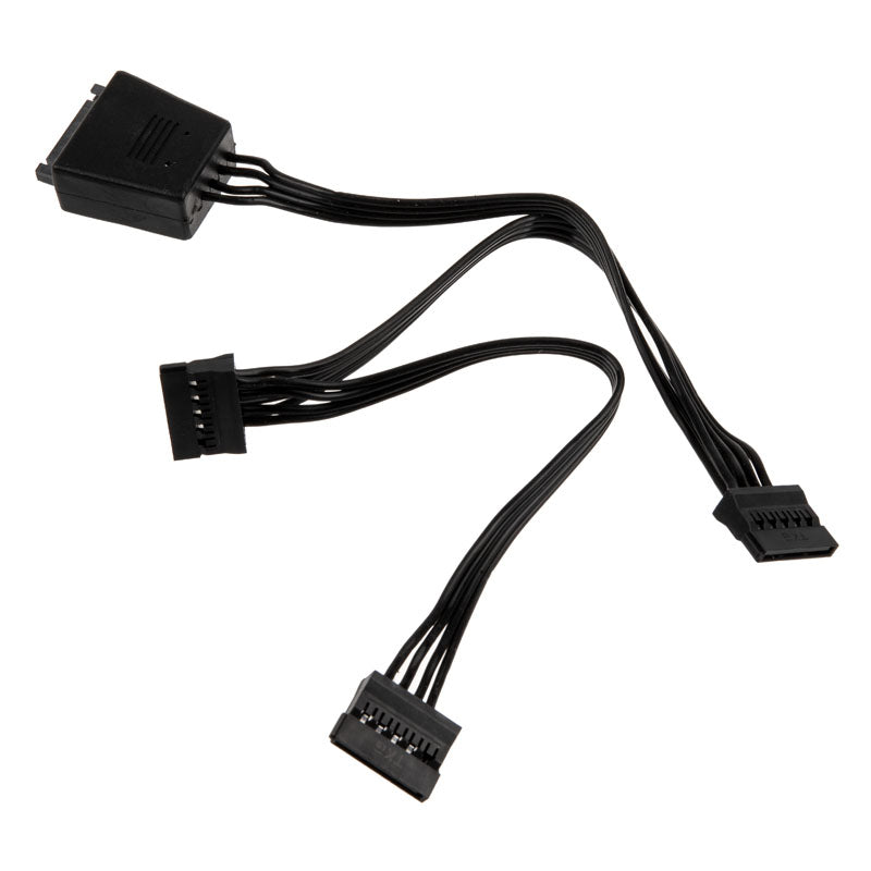 Silverstone CP06-L, Y-Kabel für SATA Stromanschlüsse, 1 auf 3 - schwarz