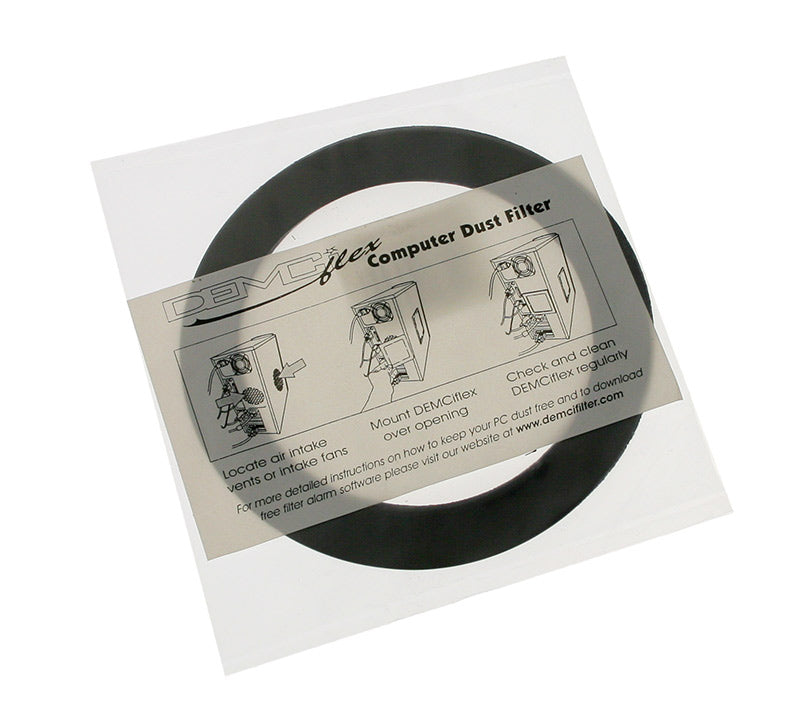 DEMCiflex Staubfilter 80mm, rund - schwarz/weiß