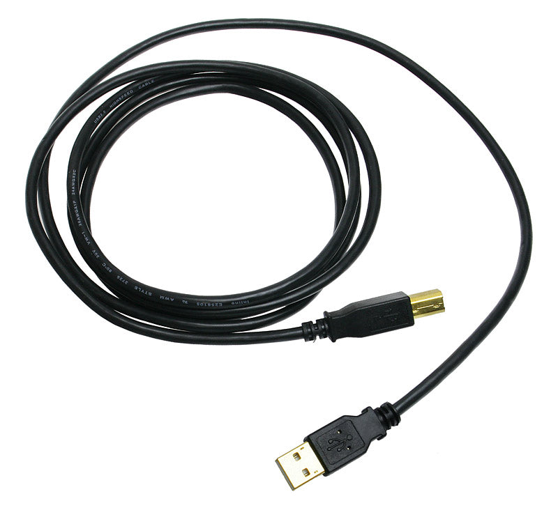 InLine USB 2.0 Kabel, A auf B, vergoldet, schwarz - 2m