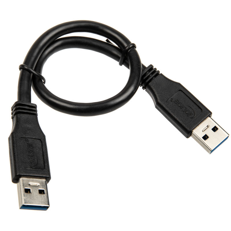 InLine USB 3.0 Kabel, A auf A, schwarz - 0,3m