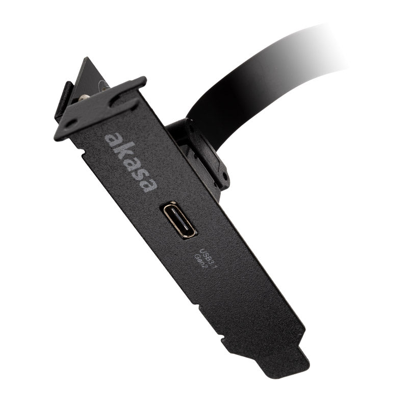 Akasa Low Profile PCI Bracket Adapter, USB 3.1 Typ C - schwarz