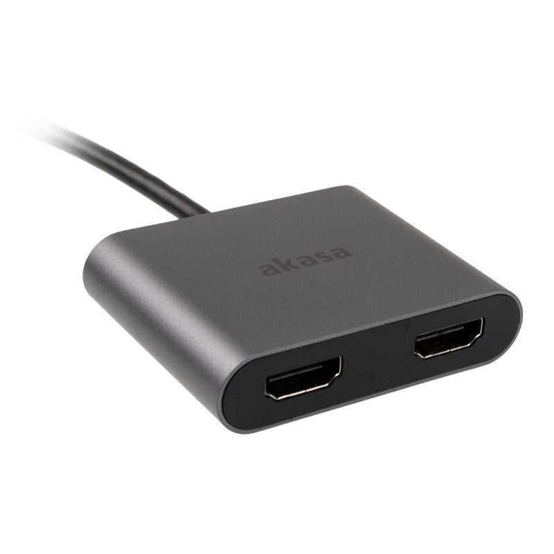 Akasa USB-C auf Dual HDMI MST Adapter - 4K@60Hz, 4K@30Hz dual