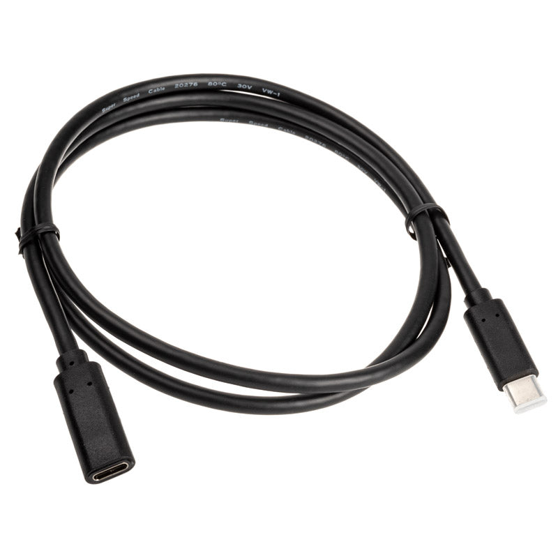 InLine USB 3.2 Gen 2 Verlängerungskabel, USB Typ C, schwarz - 1m