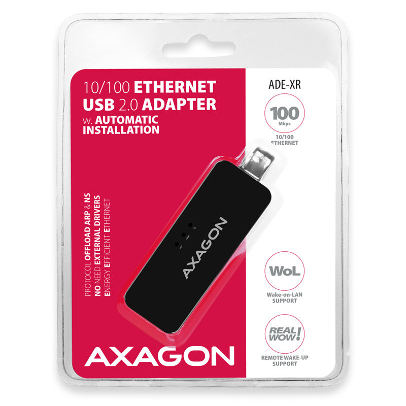AXAGON ADE-XR Fast Ethernet 10/100 Adapter - USB 2.0 Typ A