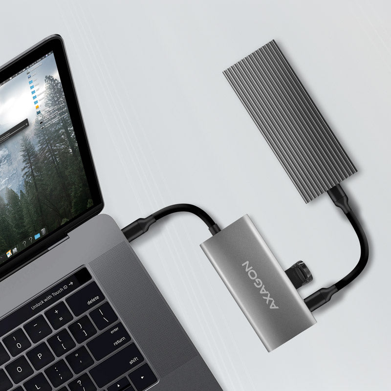AXAGON HMC-4G2 Multiport-Hub, USB 3.1, 2x USB-A, 2x USB-C