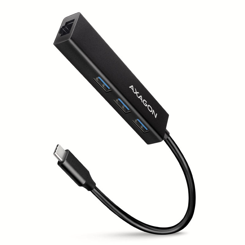 AXAGON HMC-GL3A USB-C-Hub, 3x USB-A, Gbit-LAN, schwarz