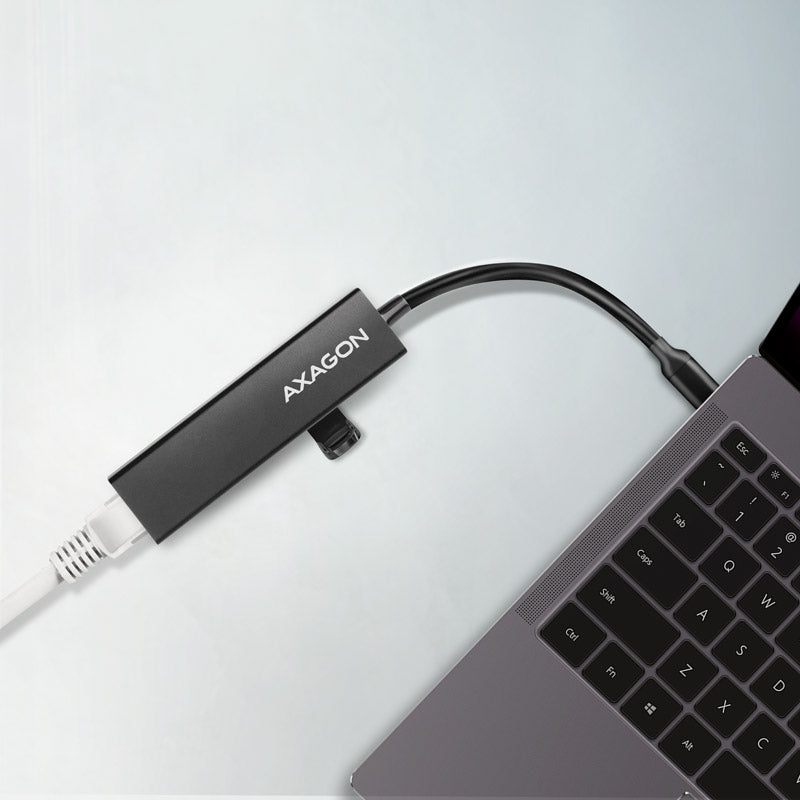 AXAGON HMC-GL3A USB-C-Hub, 3x USB-A, Gbit-LAN, schwarz