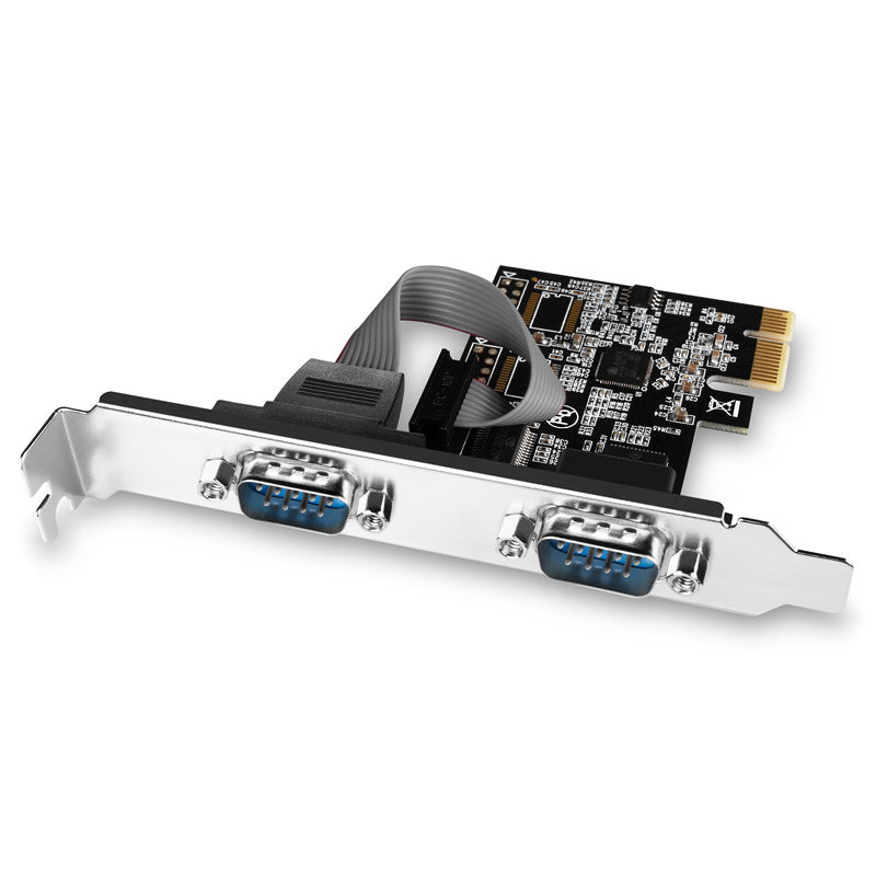 AXAGON PCEA-S2N PCIe-Adapter mit 2x Seriell-Ports - ASIX AX99100 Chipsatz