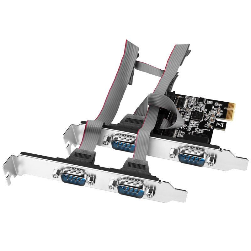 AXAGON PCEA-S4N PCIe-Adapter mit 4x Seriell-Ports - ASIX AX99100 Chipsatz