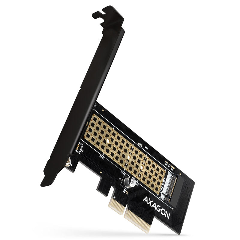 AXAGON PCEM2-N PCIe-3.0-x4-Adapter, 1x M.2-NVMe-SSD, bis 2280 - passive Kühlung