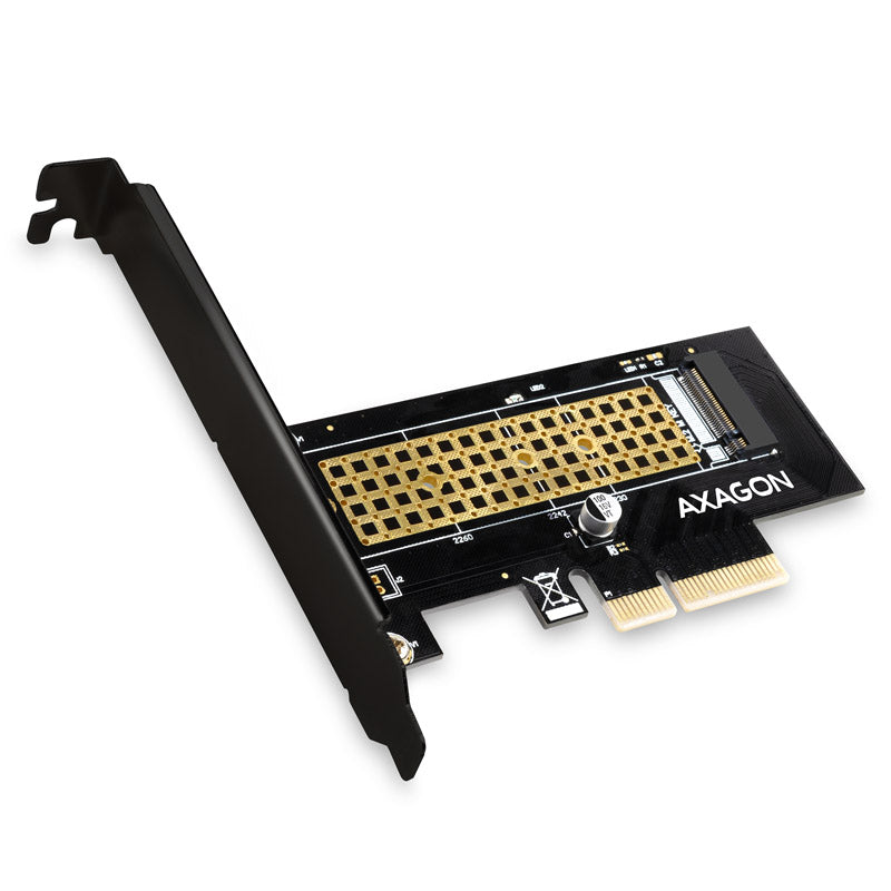 AXAGON PCEM2-N PCIe-3.0-x4-Adapter, 1x M.2-NVMe-SSD, bis 2280 - passive Kühlung