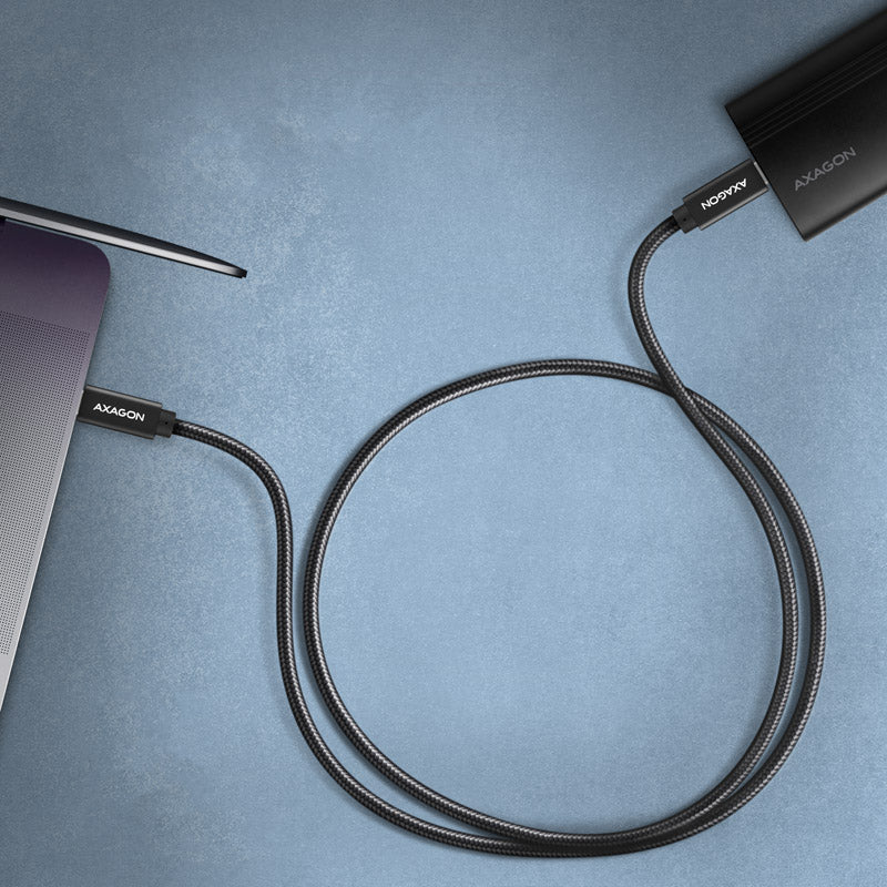 AXAGON BUCM32-CM10AB Kabel, USB-C 3.2 Gen 2 auf USB-C 3.2 Gen 2, schwarz - 1m