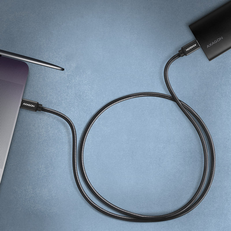 AXAGON BUCM3-CM20AB Kabel USB-C 3.2 Gen 1 auf USB-C 3.2 Gen 1, schwarz - 2m