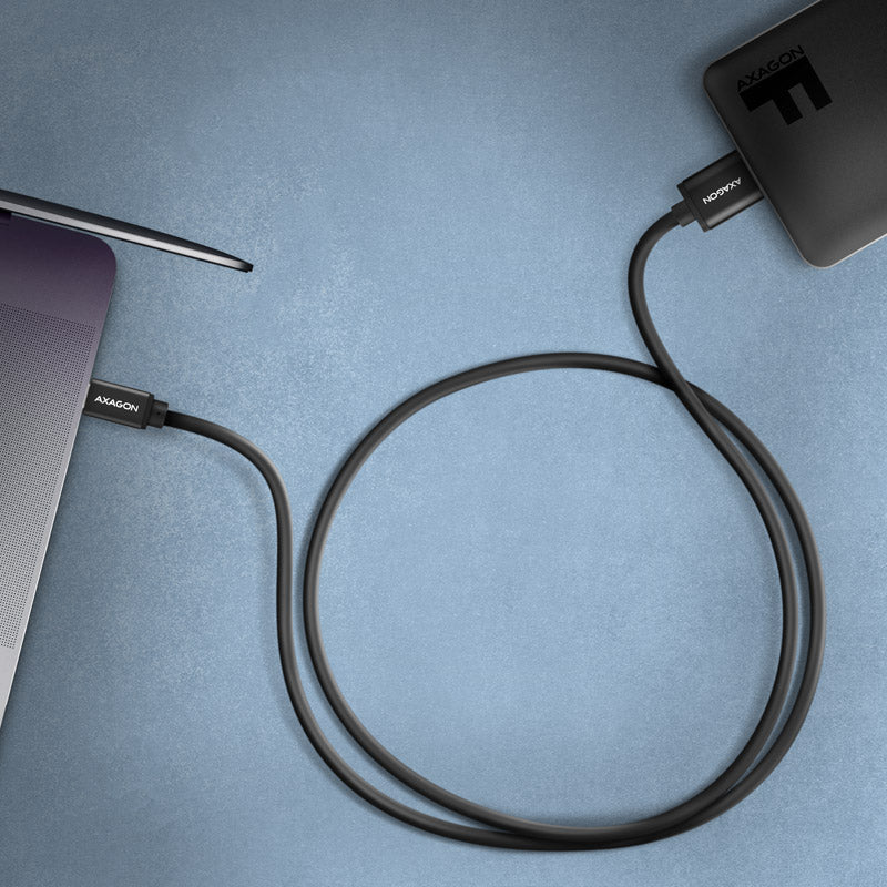AXAGON BUMM3-CM10AB Kabel Micro-B USB auf USB-C 3.2 Gen 1, schwarz - 1m