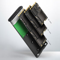AXAGON EEM2-SBC RAW BOX externes Gehäuse für M.2 SSDs USB-C 3.2 Gen 2 - schwarz