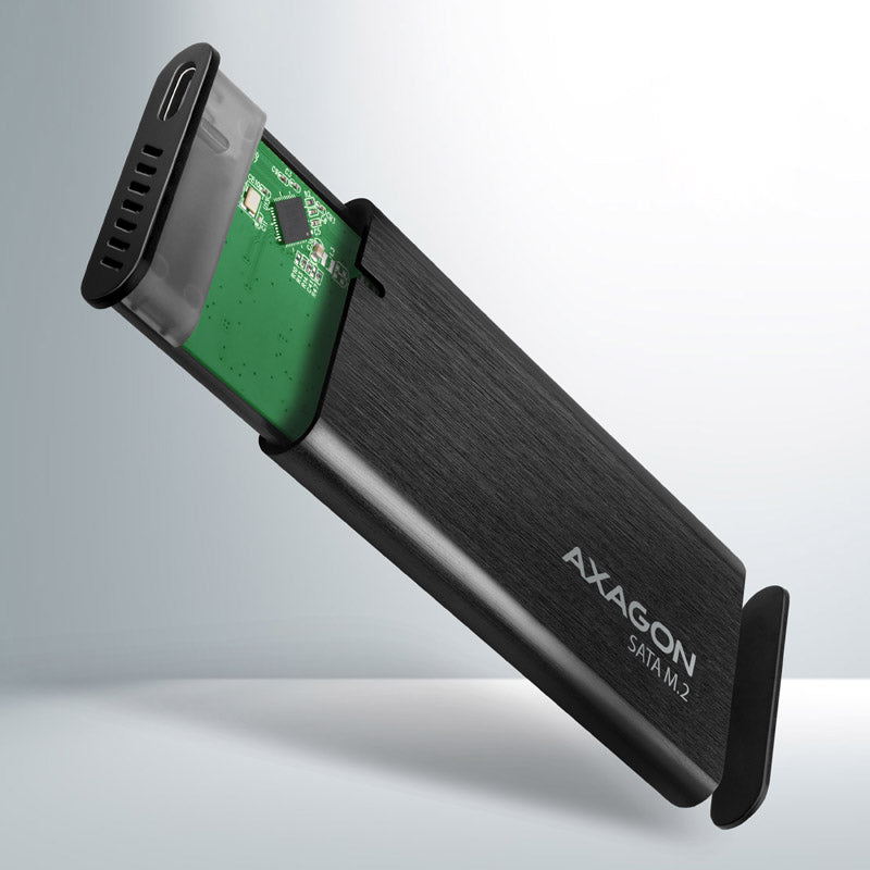 AXAGON EEM2-SBC RAW BOX externes Gehäuse für M.2 SSDs USB-C 3.2 Gen 2 - schwarz
