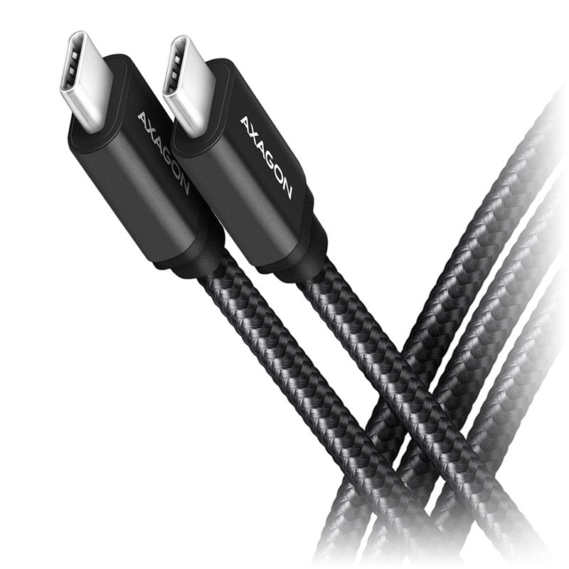 AXAGON BUCM3-CM30AB USB-C zu USB-C Kabel 3.2 Gen 1, 3 m, PD 60W, 3A, geflochten - schwarz