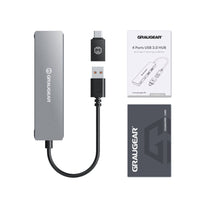 Graugear USB Hub, 4 Ports, 2x USB-A, 2x USB-C, inkl. USB-C Adapter