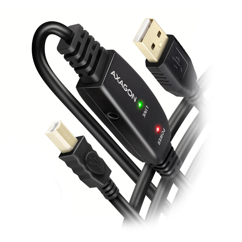 AXAGON ADR-210B aktives USB 2.0 Verbindungskabel, USB-A auf USB-B - 10m