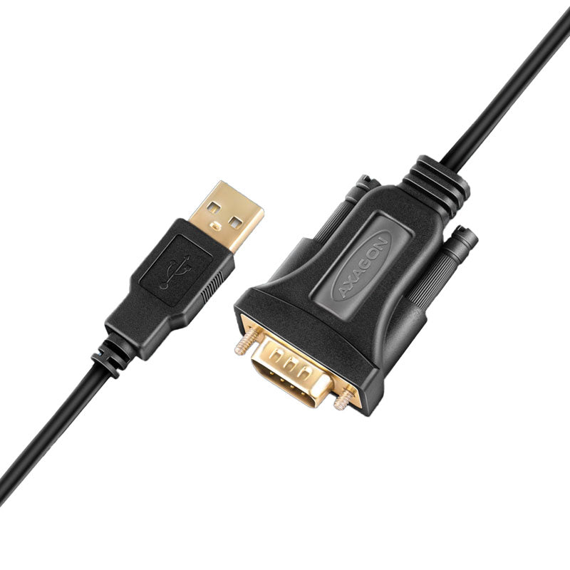 AXAGON ADS-1PQN Adapterkabel, RS-232 COM-Port auf USB 2.0 - FT232RL-Chip