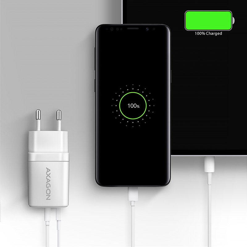 AXAGON ACU-PQ20W wall charger QC3.0/AFC/FCP + PD type-C, 20 W - weiß