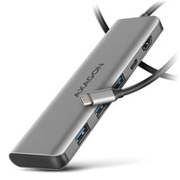 AXAGON HMC-5H USB-C 3.2 Gen 1 hub, 3x USB-A, 4K HDMI, PD 100W - Silber