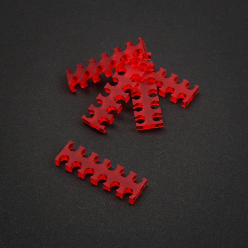 King Mod Service 12-Slot Kabelkamm 3mm klein - rot - 5er Set