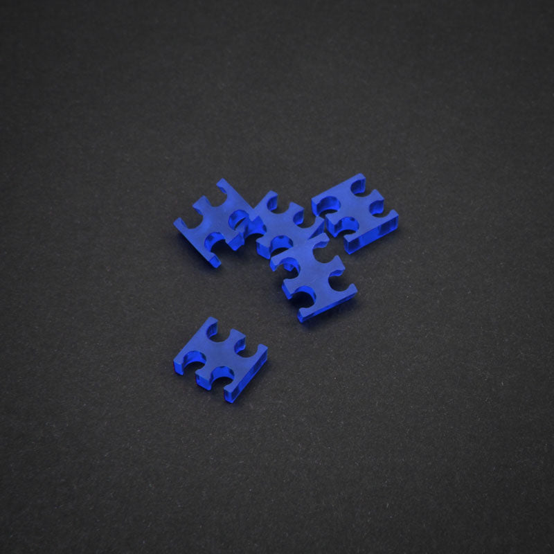 King Mod Service 4-Slot Kabelkamm 3mm klein - blau - 5er Set