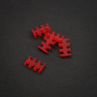 King Mod Service 6-Slot Kabelkamm 4mm groß - rot - 5er Set