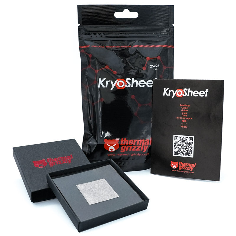 K Thermal Grizzly Thermal Grizzly KryoSheet 25 x 25 mm (anthrazit)