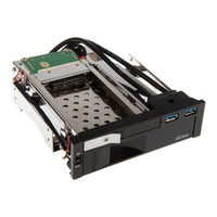 Akasa 5,25 Zoll Laufwerksrahmen für 1x 3,5+1x 2,5 Zoll, inkl. 2x USB 3.0